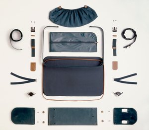 Valise en toile démontée - Unknown